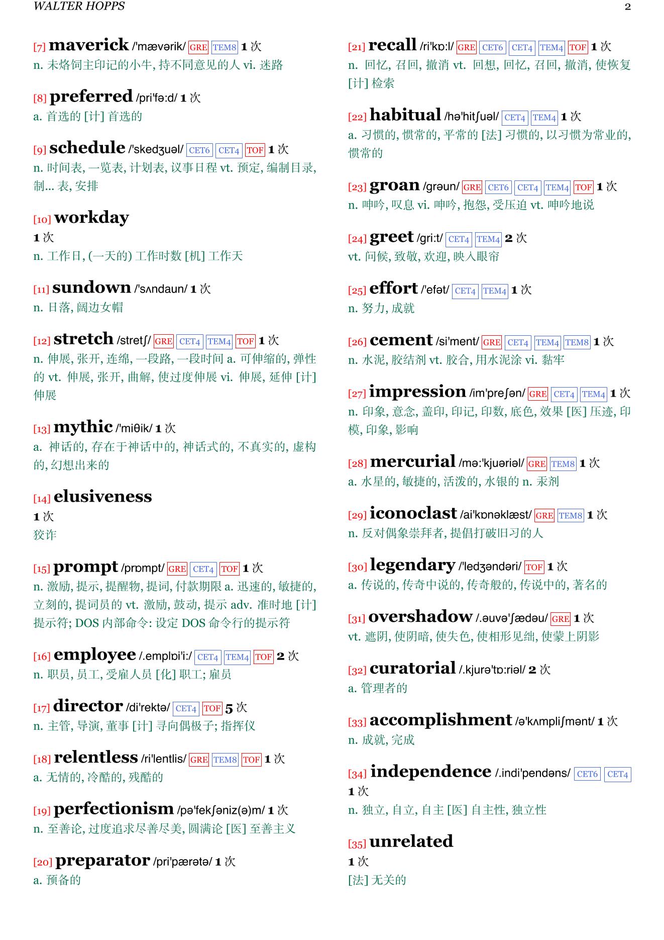 A Brief History of Curating章节单词统计