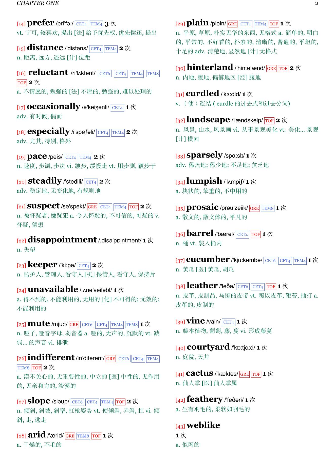 Axis章节单词统计