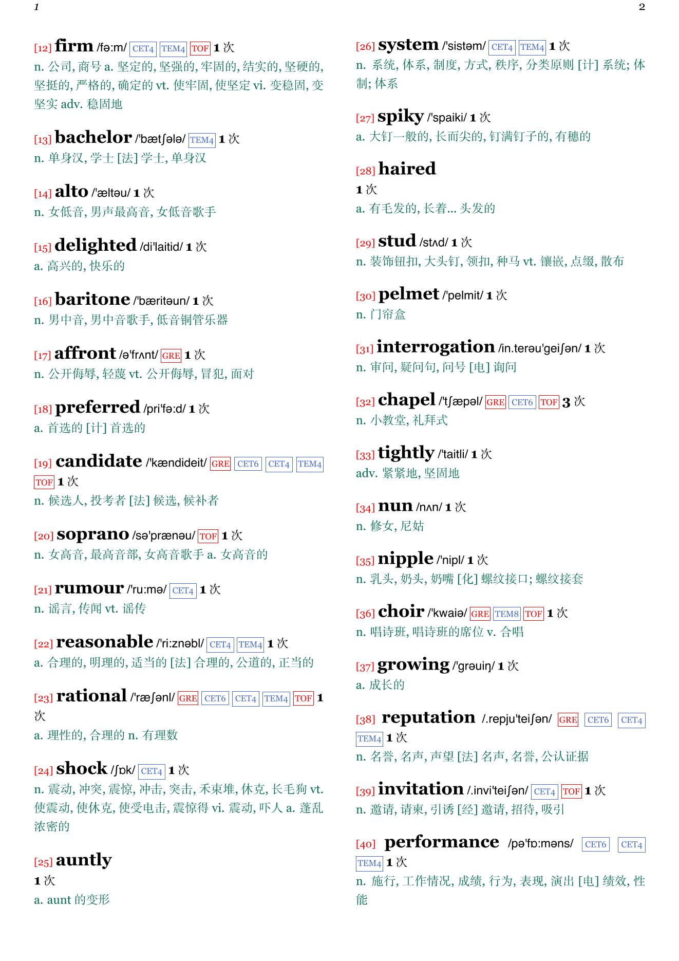 Born Guilty章节单词统计