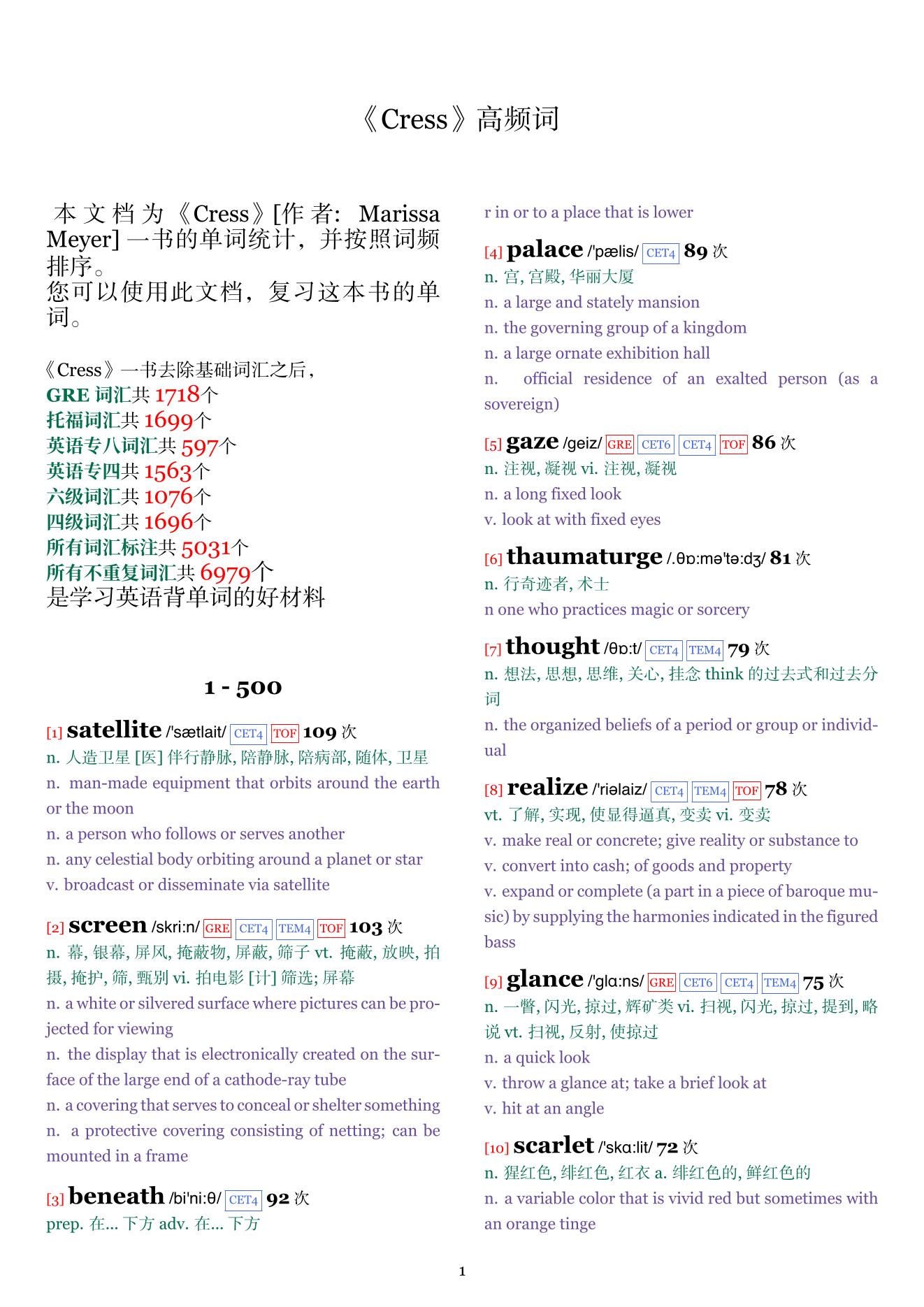 Cress词频统计