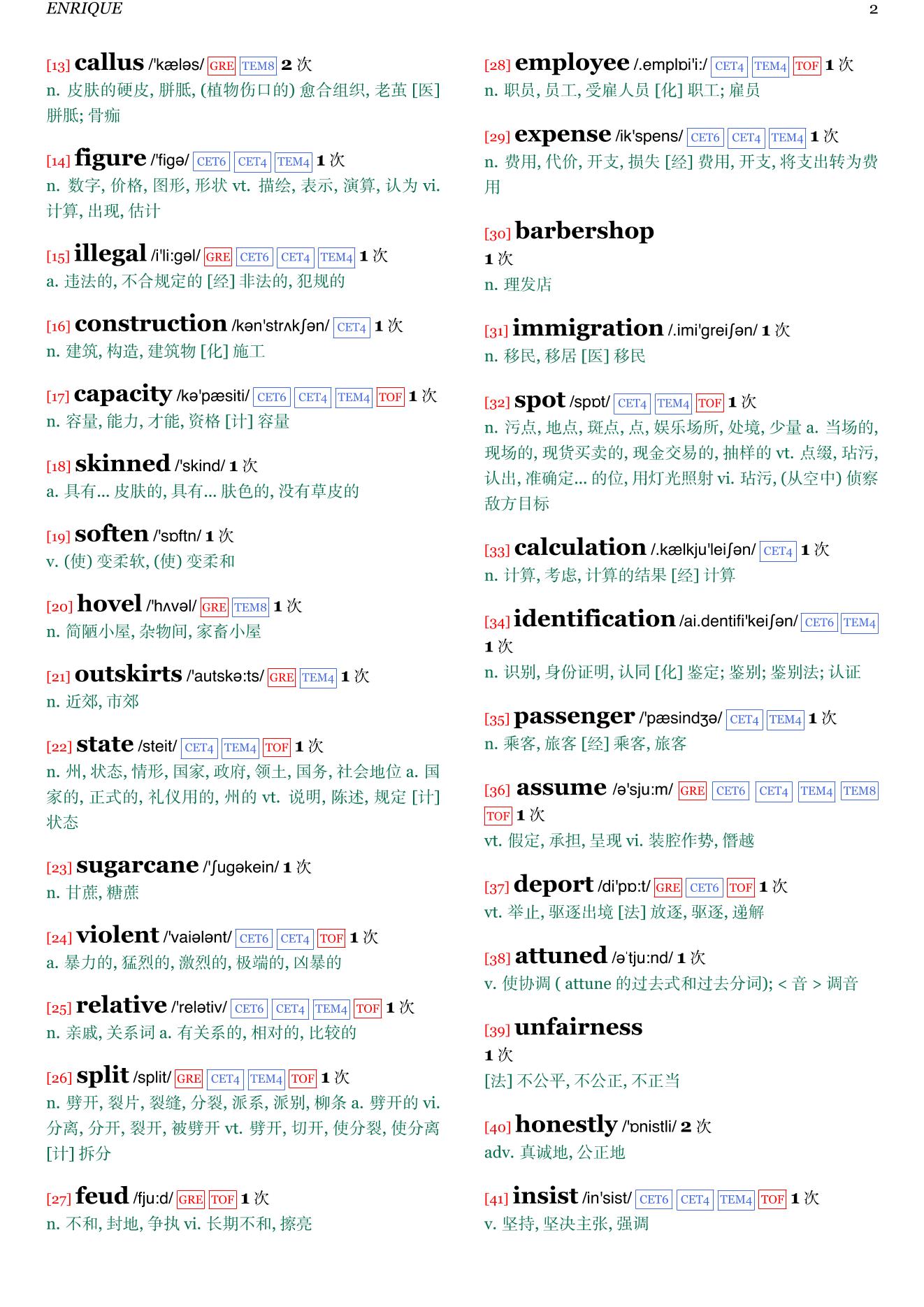 Dreamland:The True Tale of America’s Opiate Epidemic章节单词统计