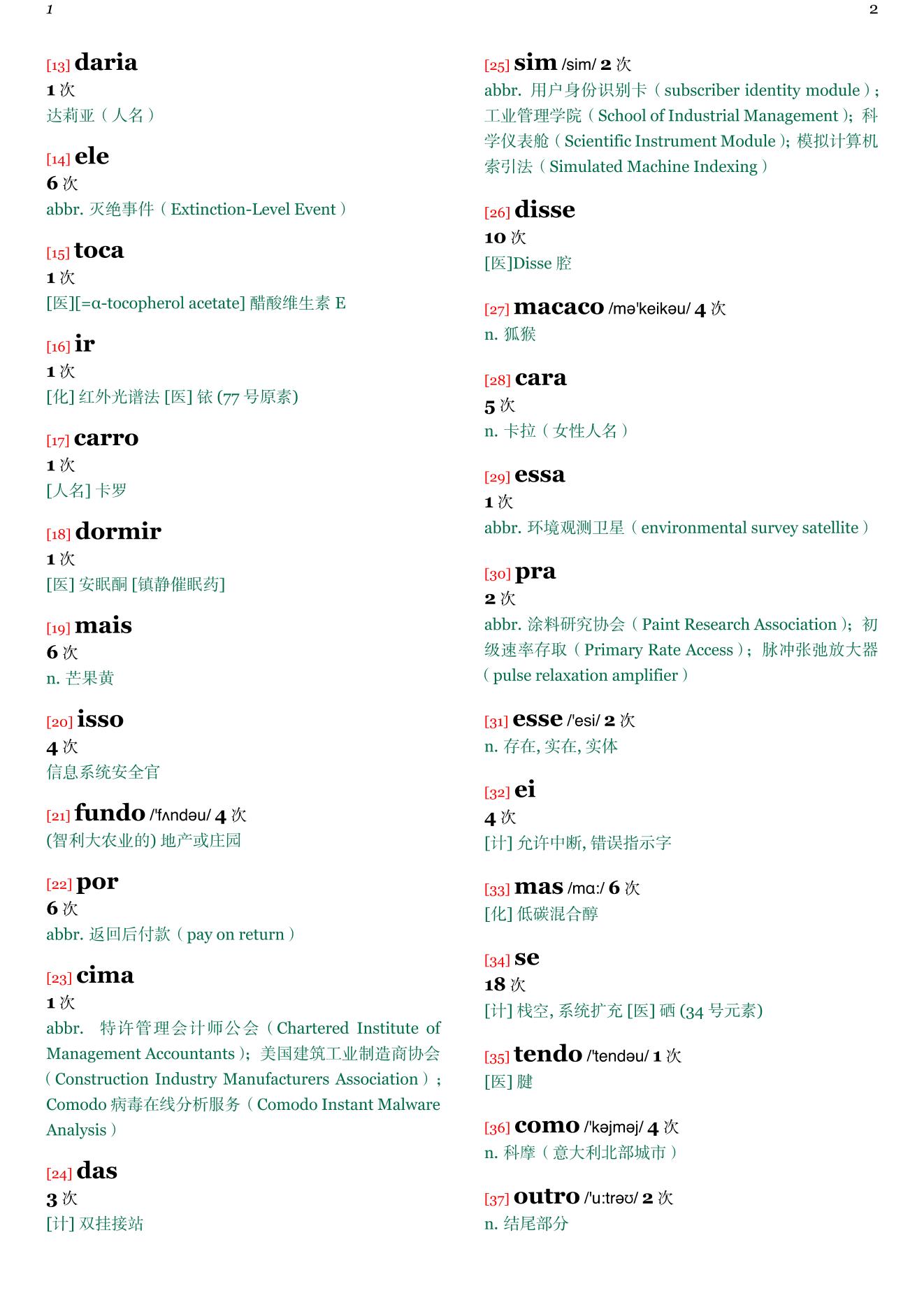 Eleanor & Park章节单词统计