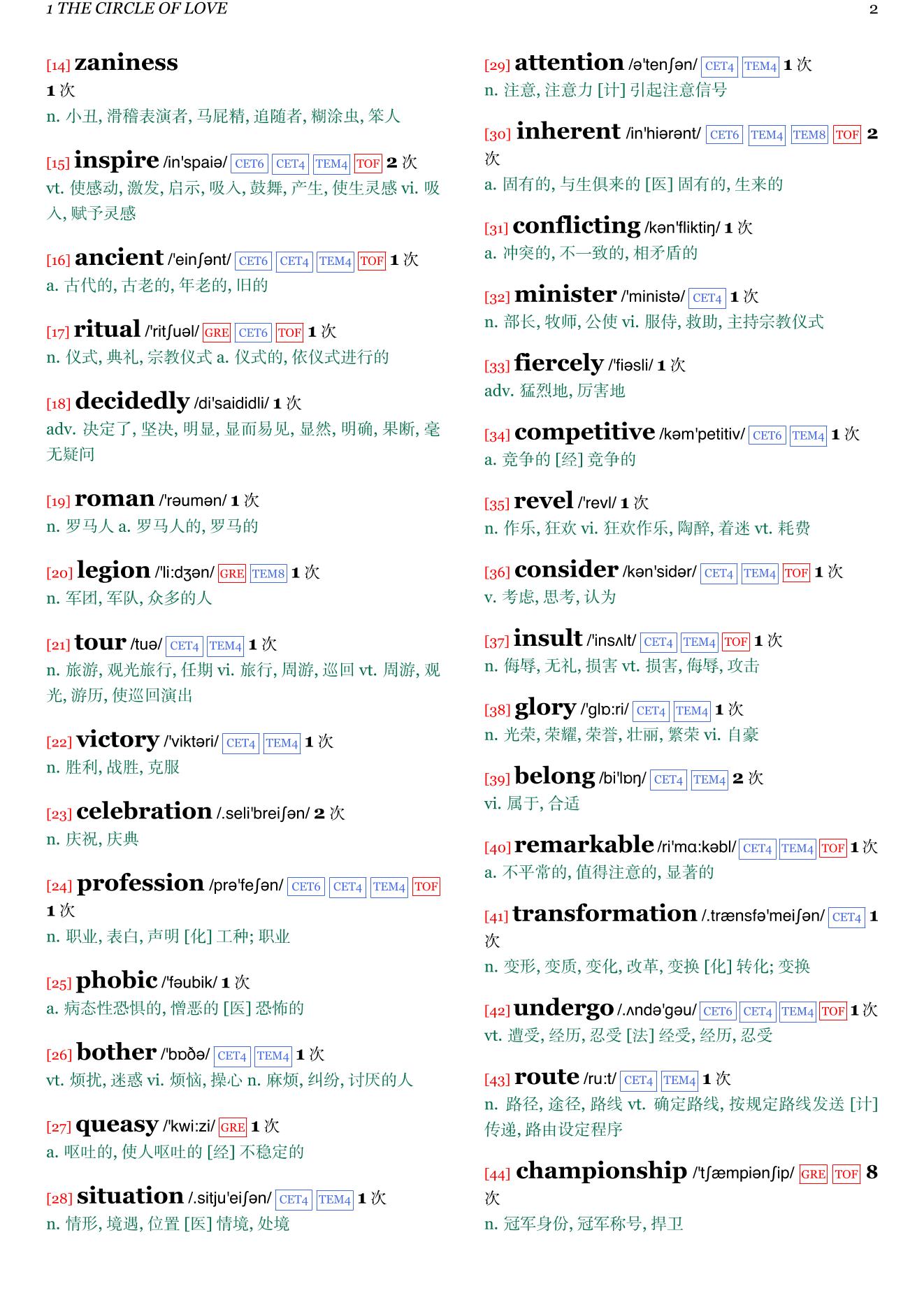 Eleven Rings: The Soul of Success章节单词统计