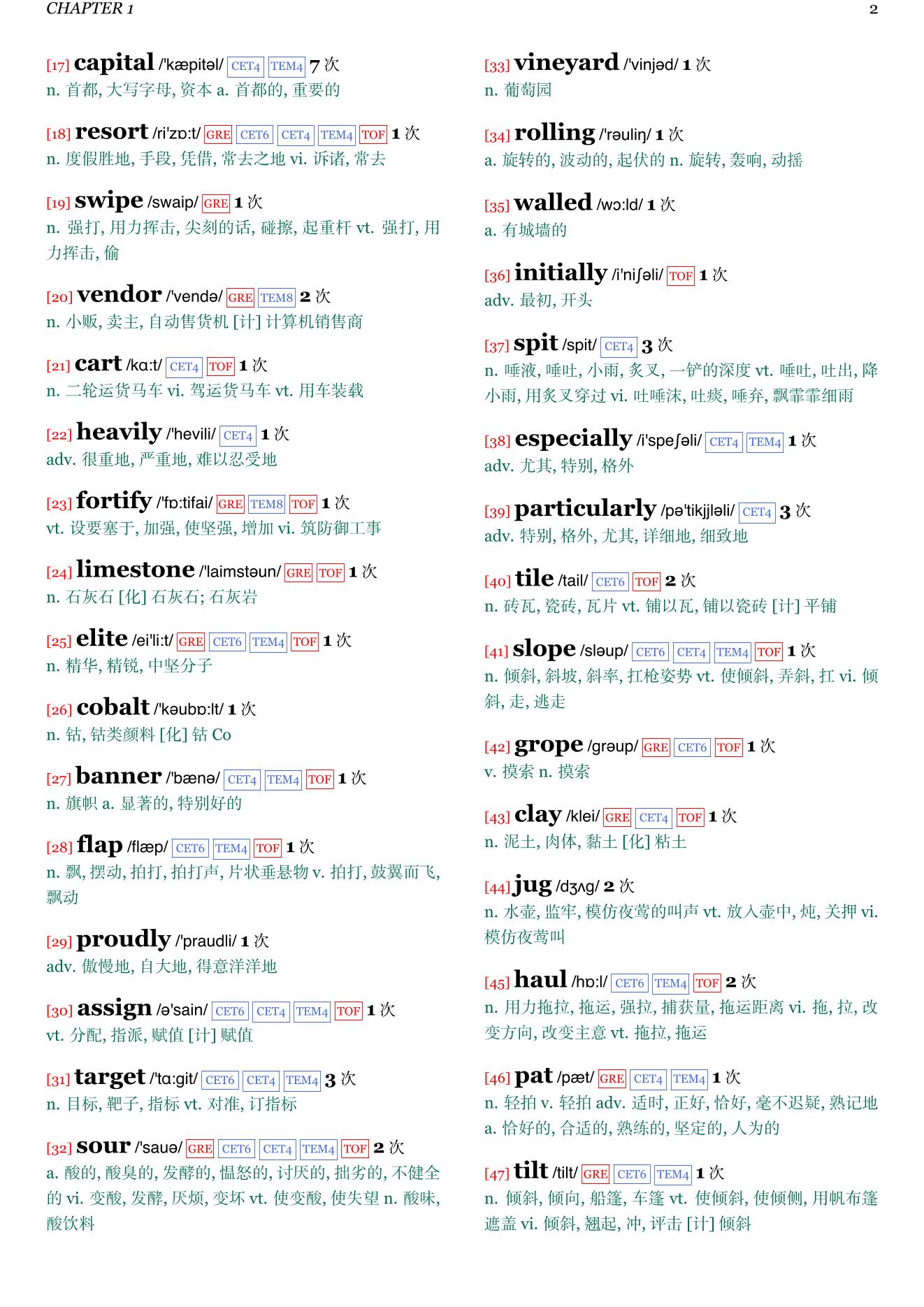 Heir of Fire章节单词统计