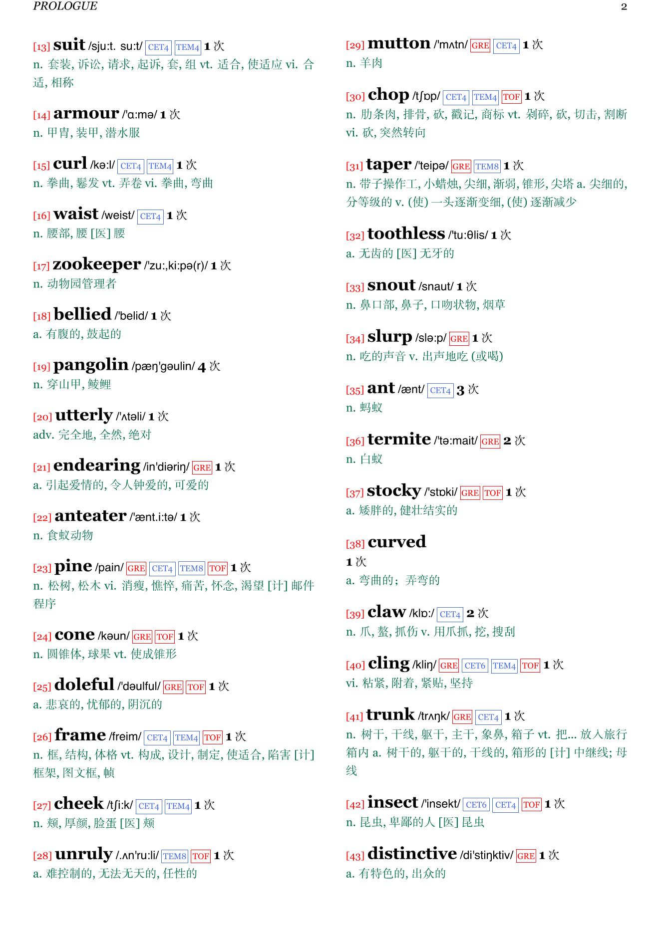 I Contain Multitudes章节单词统计