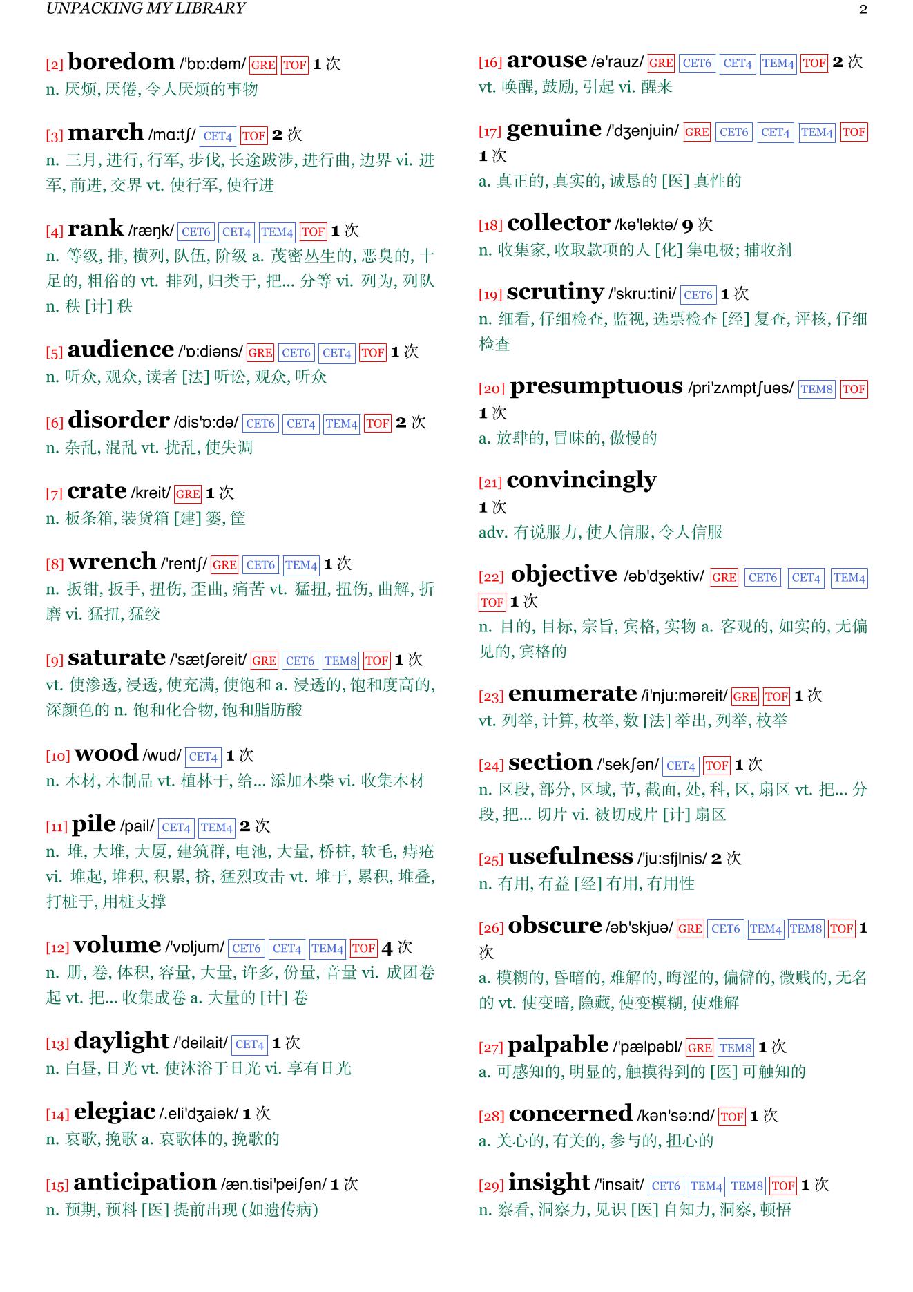 Illuminations: Essays and Reflections章节单词统计