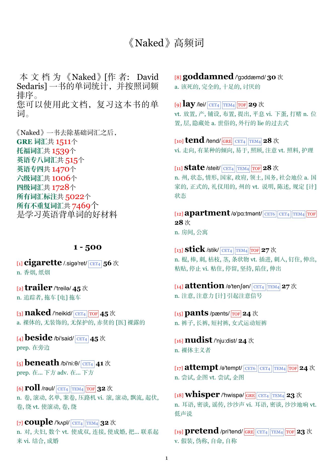 Naked词频统计