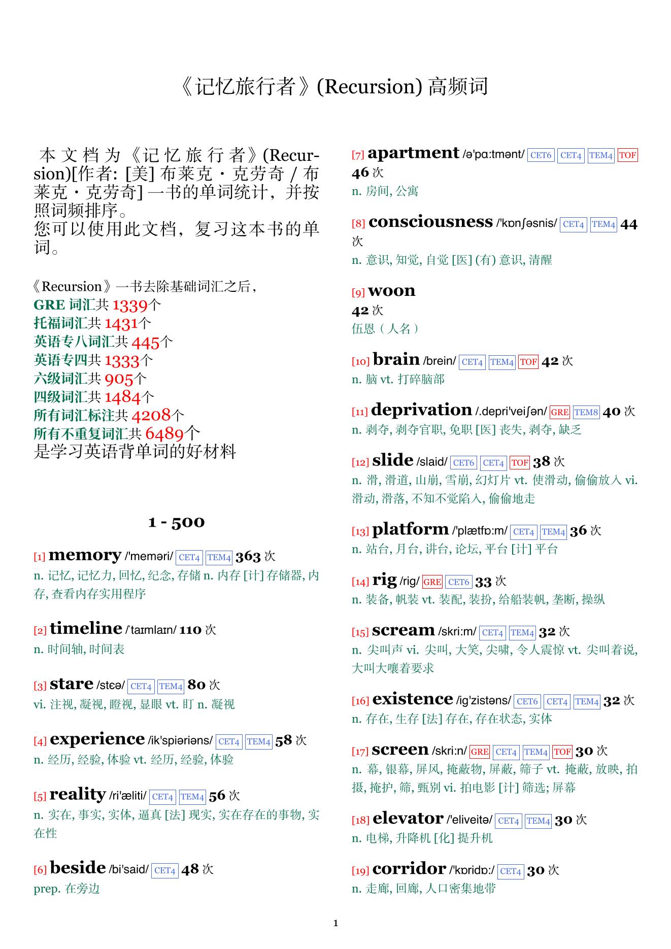 Recursion词频统计