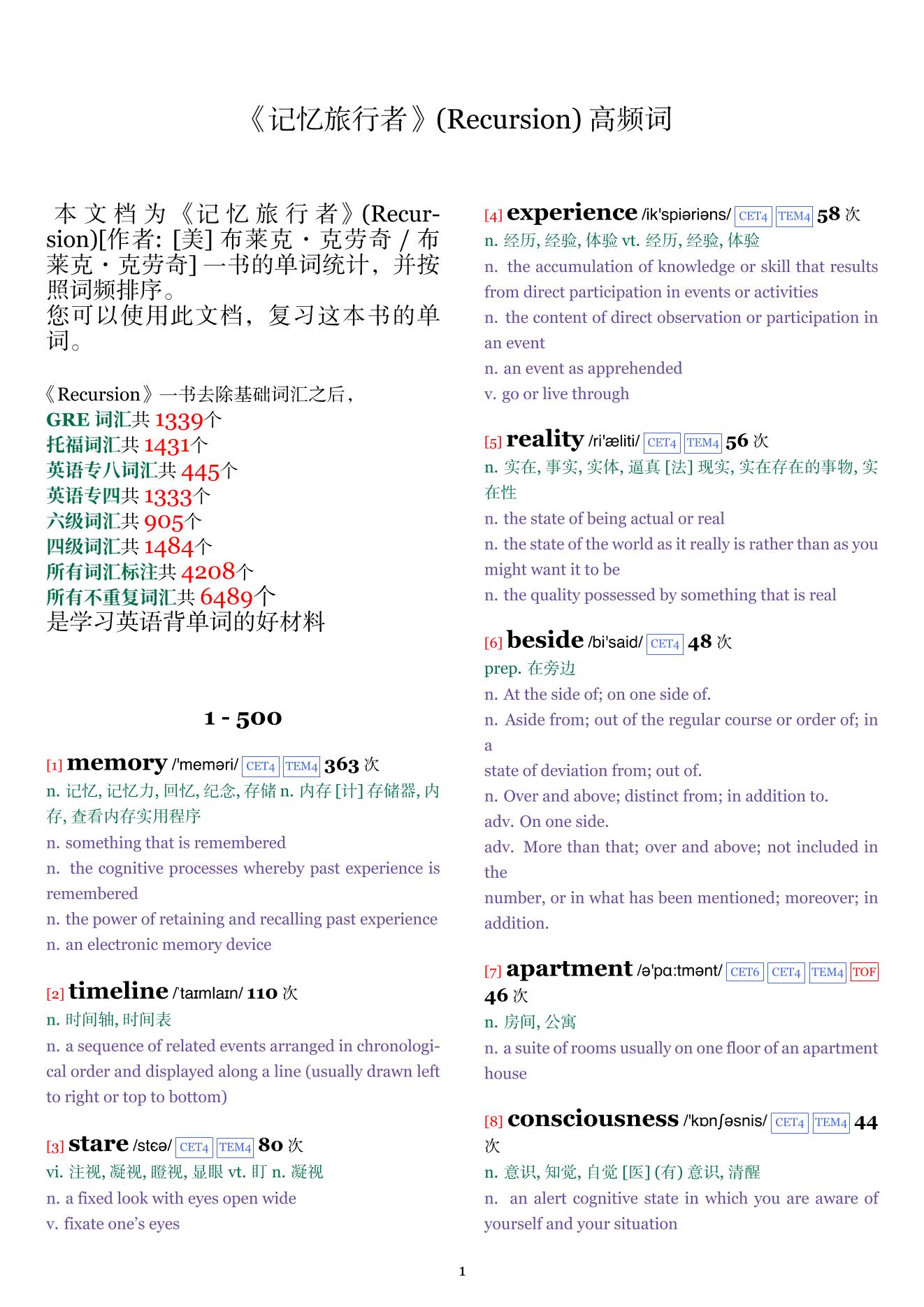 Recursion词频统计