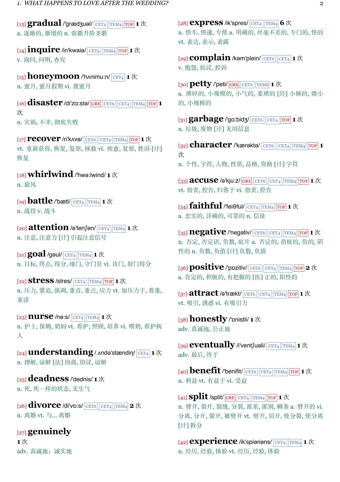 The 5 Love Languages: The Secret to Love That Lasts章节单词统计