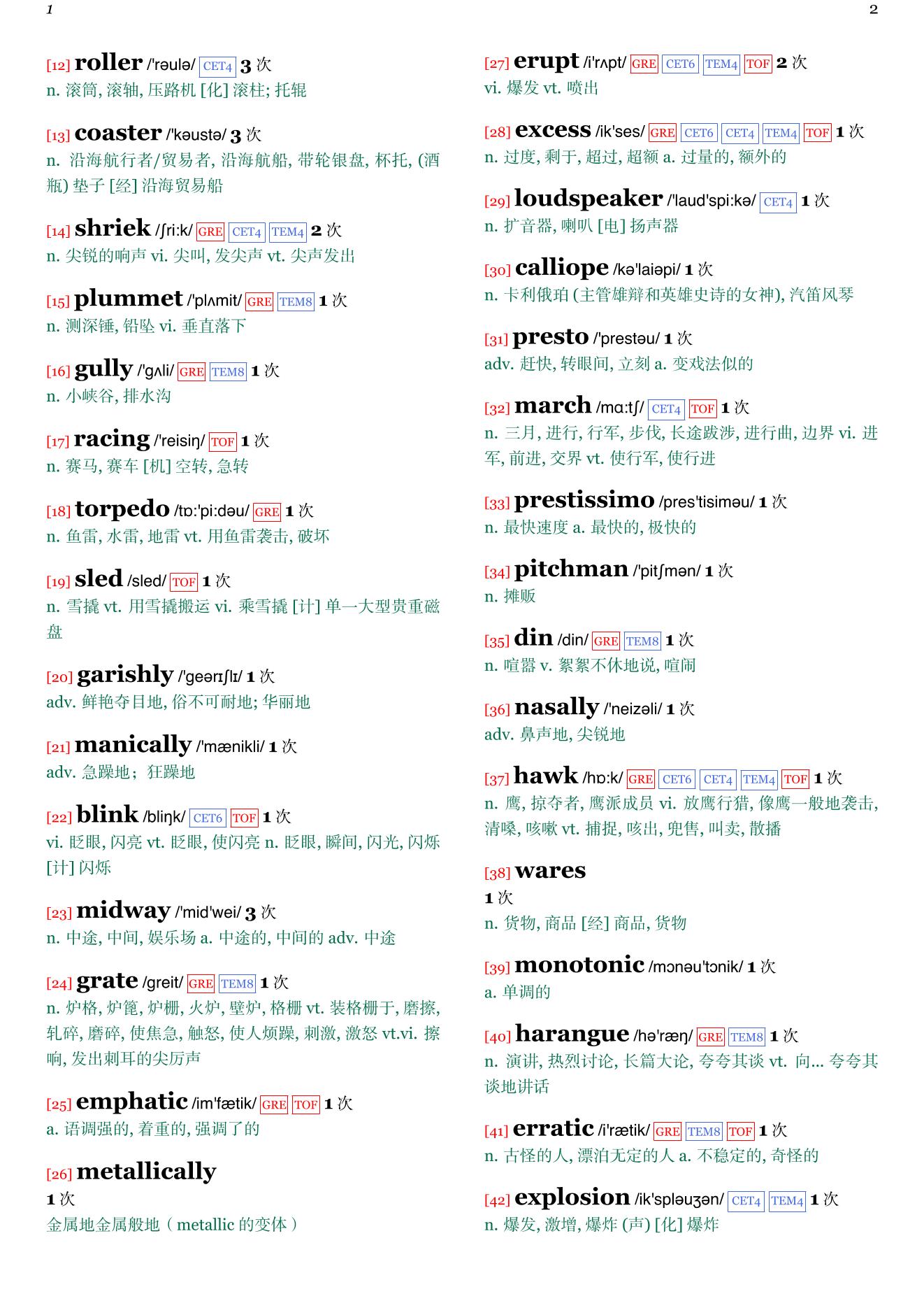 The Bourne Ultimatum章节单词统计