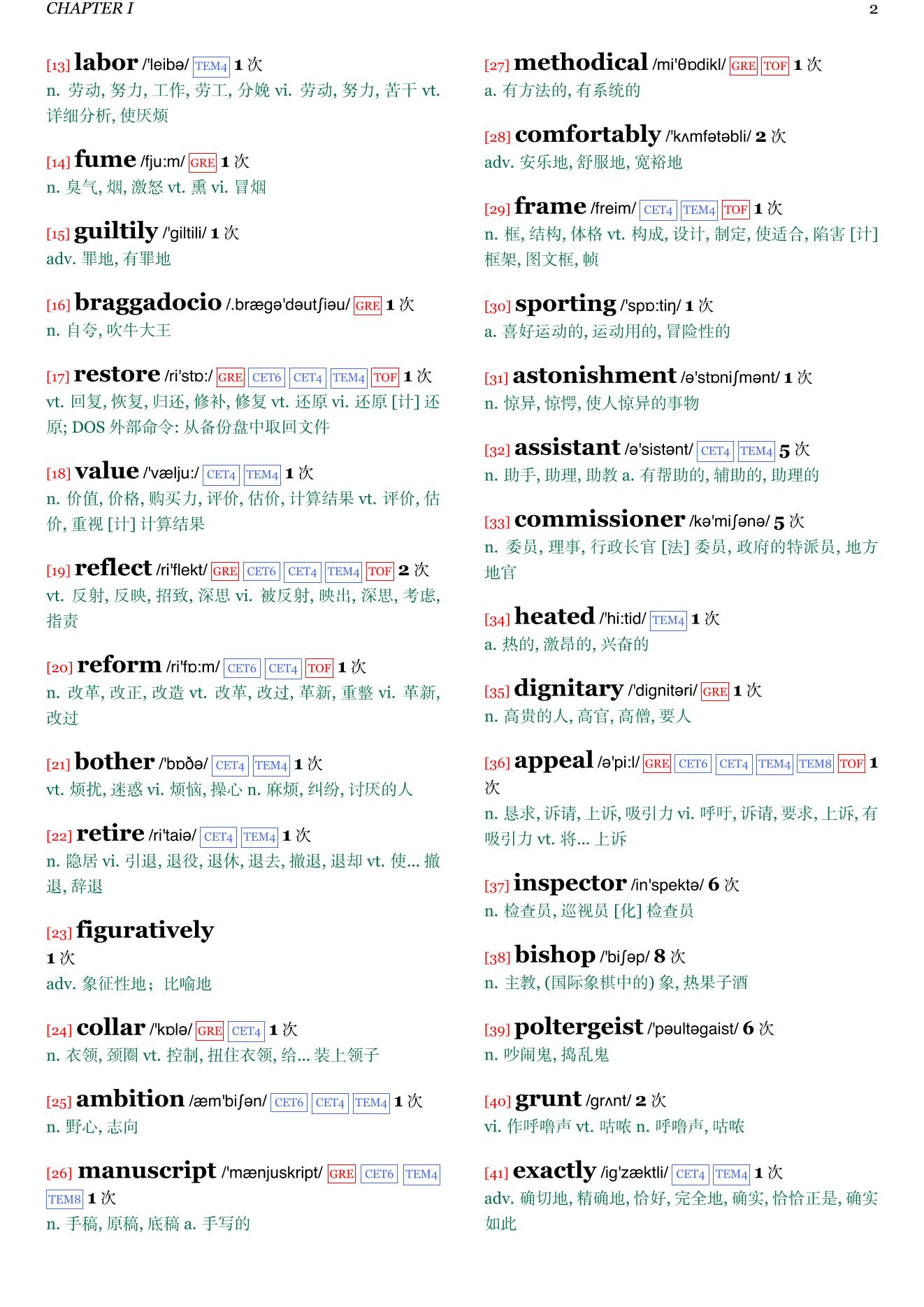 The Eight of Swords章节单词统计