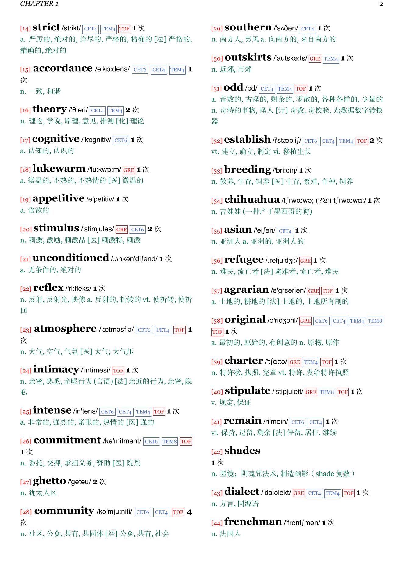 The Sellout章节单词统计