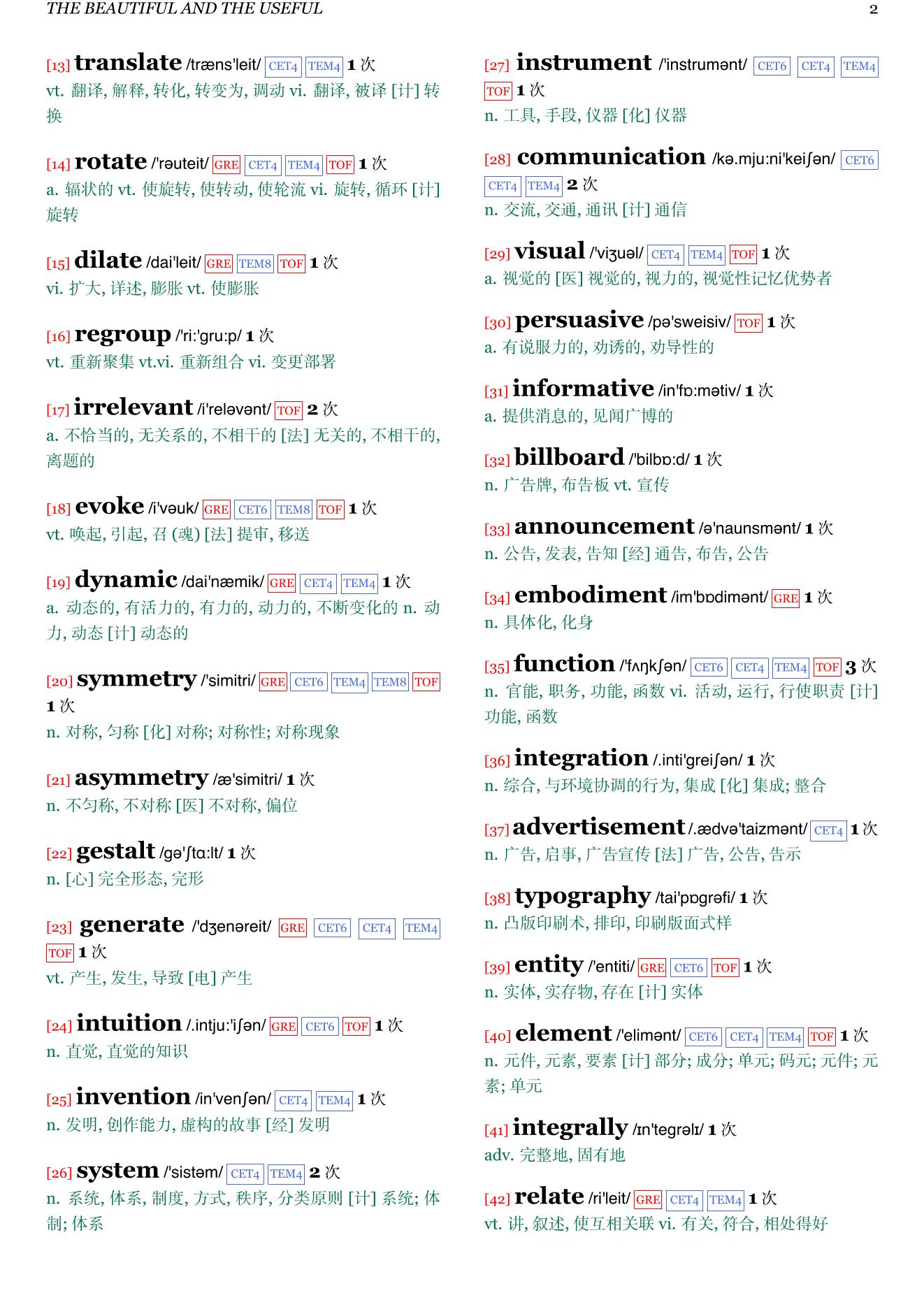 Thoughts on Design章节单词统计