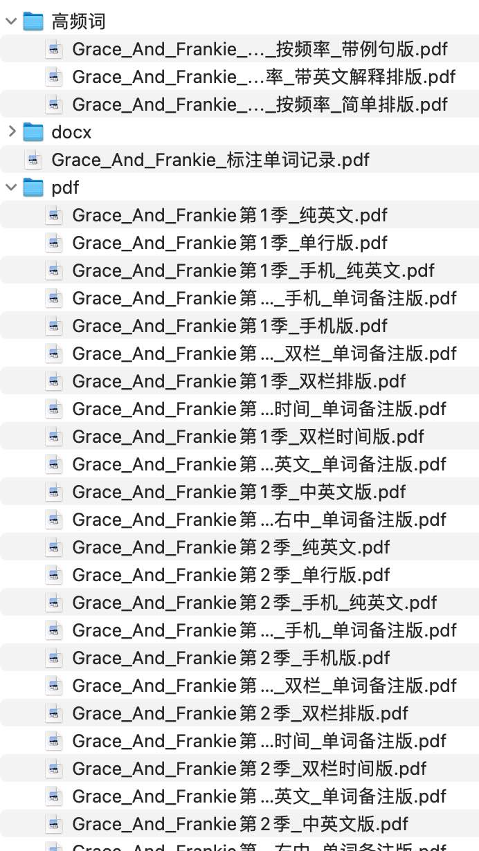 格蕾丝与弗兰基(Grace And Frankie)剧本