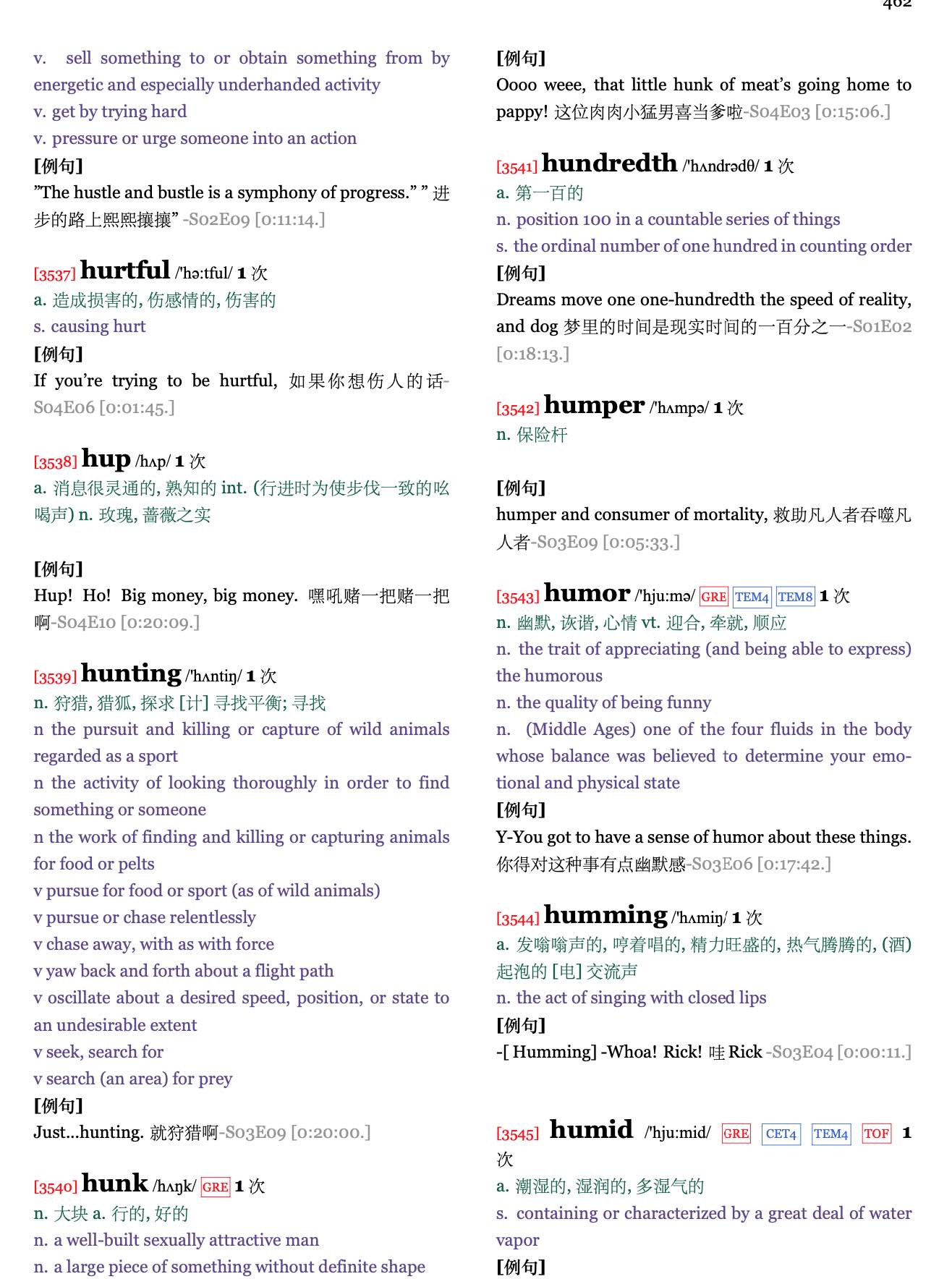 瑞克和莫蒂_四六级单词GRE词汇高频词列表_英语解释